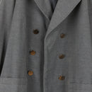 Style Republic Grey Wool-Blend Double-Breasted Coat | Gold Buttons | Patch Pockets | Size 48-4