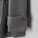 Style Republic Grey Wool-Blend Double-Breasted Coat | Gold Buttons | Patch Pockets | Size 48-3