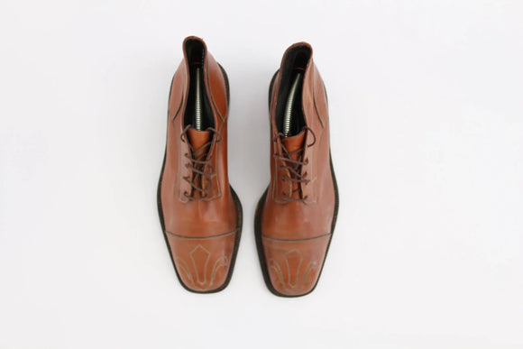 Jean-Claude Monderer Paris vintage genuine leather booties - 5