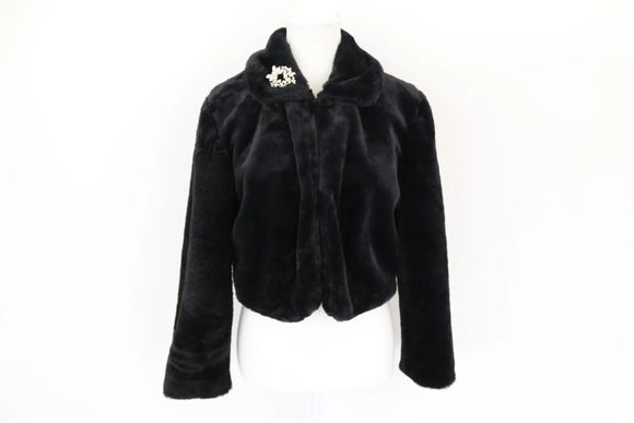 Truworths black fur bolero - 3/4 sleeve