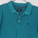 Old Khaki Teal Piqué Polo Shirt | 3-Button Placket | Tonal Logo | Size M-2