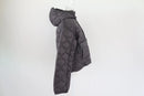 Truworths grey quilted cropped jacket with removable hood-4