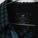191 Unlimited Teal & Black Buffalo Check Flannel Shirt | Relaxed Fit | Chest Pocket | Size M-2
