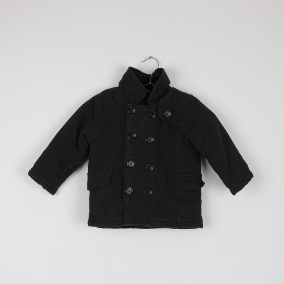 George Charcoal Melton Coat