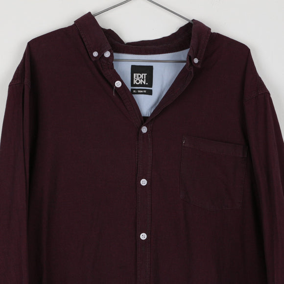 Woolworths Maroon Slim Fit Shirt (XL)