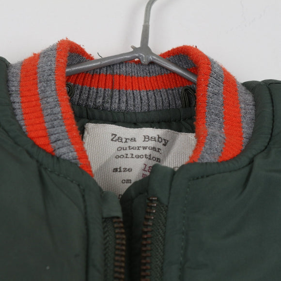 Zara Baby Olive Green Bomber Jacket (1-2 Years)