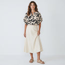 White & Black Monochrome Print Crop Top | Sizes S–L | Brand New-2