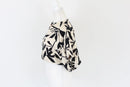 White and black print crop top-2