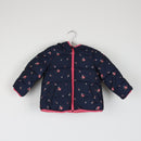 GAP Navy Floral Puffer Jacket with Sherpa Lining (3 Years)-1