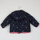 GAP Navy Floral Puffer Jacket with Sherpa Lining (3 Years)-3