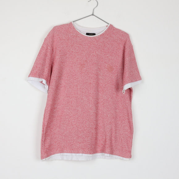 Zara Red & White Knitted T-Shirt (L)
