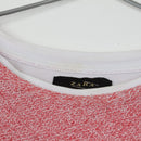 Zara Red & White Knitted T-Shirt (L)-2