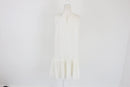Cream drop waist pleated dress - XXL-3