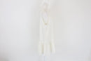 Cream drop waist pleated dress - XXL-4