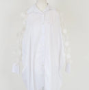 White shirt with abstract 3D cutouts - M-1