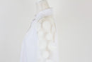 White shirt with abstract 3D cutouts - M-2