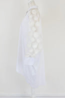 White shirt with abstract 3D cutouts - M-3
