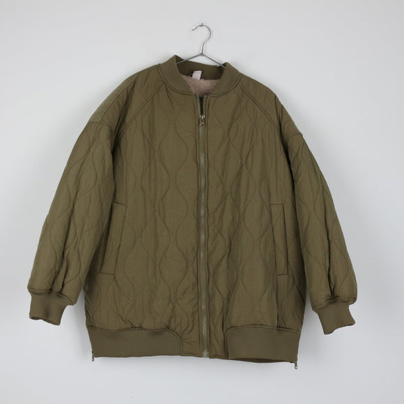 George Olive Green Quilted Puffer Jacket (L)