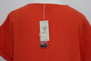 Orange 100% linen dress with buttons-4