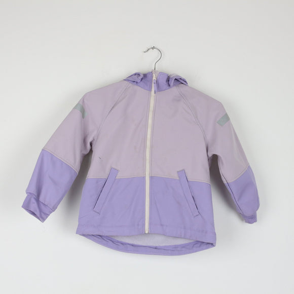 H&M Purple Softshell Hooded Jacket (5-6 Years)