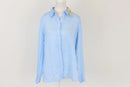 Pastel blue long sleeve fitted shirt - XL-1