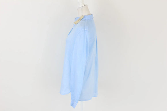 Pastel blue long sleeve fitted shirt - XL