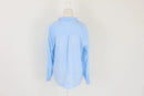 Pastel blue long sleeve fitted shirt - XL-4