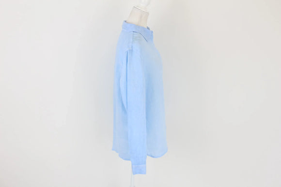 Pastel blue long sleeve fitted shirt - XL