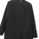 Black Mid-Length Melton Coat (Size 42)-2