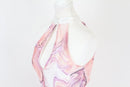 Pink and purple marble maxi halter neck dress - M-2