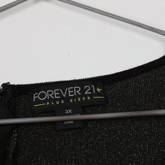 Forever 21 Black Sparkly Dress (3XL)