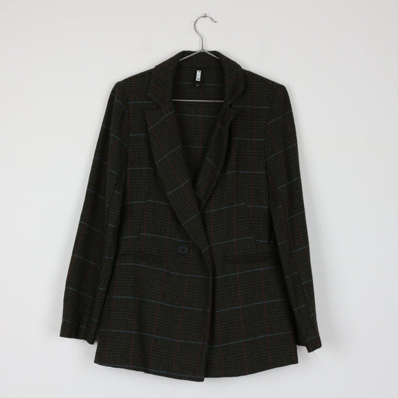 The Fix Olive Green Plaid Blazer (Size 6)
