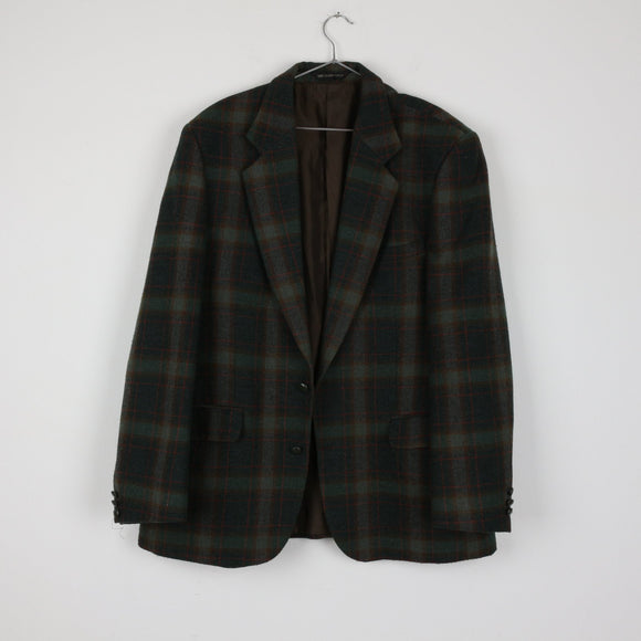 Vintage Plaid Blazer (XL)