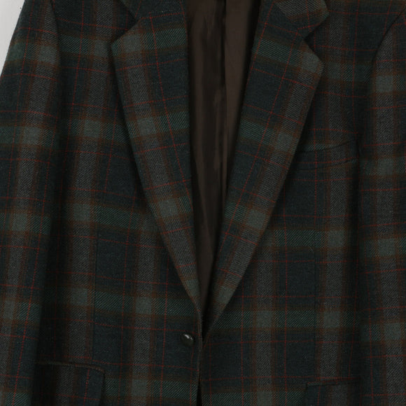 Vintage Plaid Blazer (XL)