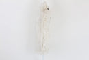 Cream large lace bodycon dress - S-2