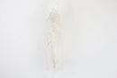 Cream large lace bodycon dress - S-4