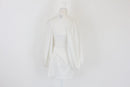 Cream bell sleeve wrap dress - M-3