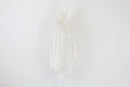 Cream bell sleeve wrap dress - M-4
