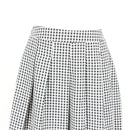 Black & White Gingham Pleated Skater Mini Skirt – Size 34-3