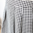 Black & White Gingham Pleated Skater Mini Skirt – Size 34-2
