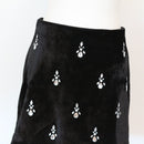 Black Crushed Velvet Rhinestone Embellished Mini Skirt – Size 10-2
