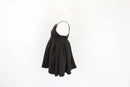 Black babydoll dress with a plunge - S-2