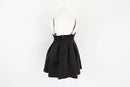 Black babydoll dress with a plunge - S-3