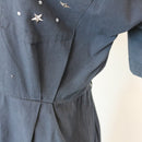 Danny & Nicole New York Navy Button-Front Midi Dress with Silver Concho Buttons – Size 14-3
