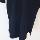 Woolworths Navy Ribbed Mock-Neck Long Sleeve Midi Dress with Side Split – Size M-2