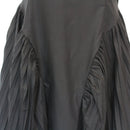 Black Cold-Shoulder Ruffle Sleeve Basque Waist Pleated Full Skirt Midi Dress – Size S-3