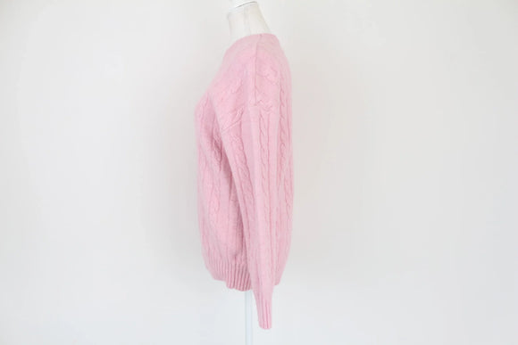 COTTON ON baby pink cableknit jersey - XXS