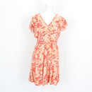Pink Floral Wrap Dress – Size M-1
