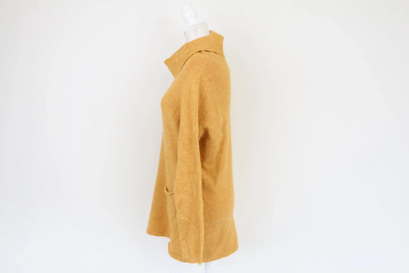 Mustard poloneck jersey - S