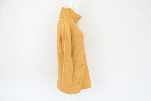 Mustard poloneck jersey - S
